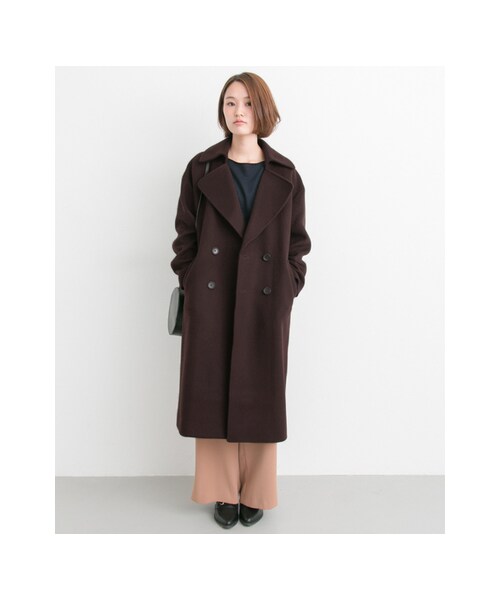 URBAN RESEARCH(アーバンリサーチ)の「2重織りロングPコート(ジャケット/アウター・レディース・BRD.BROWN/Lt.GRAY・36/38)」の4枚目の写真