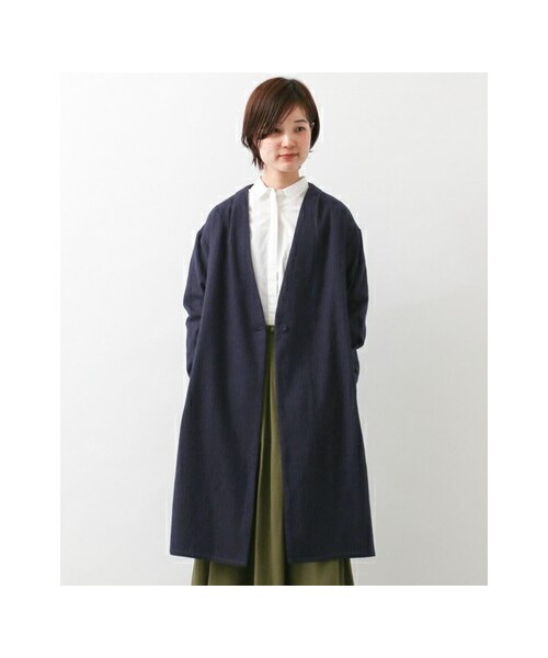かぐれ（カグレ）の「【予約】コットンウールストライプコート
