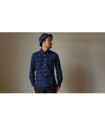 MANUAL ALPHABET | 【ラスト1枚！】MANUAL ALPHABET マニュアルアルファベット BSC-SPT-017 ストレッチフランネル チェック ベーシック ボタンダウンシャツ(シャツ/ブラウス)