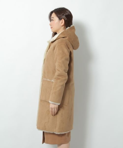 新品 タグ付き 】Andemiuからフェイクムートンコート Andemiu 