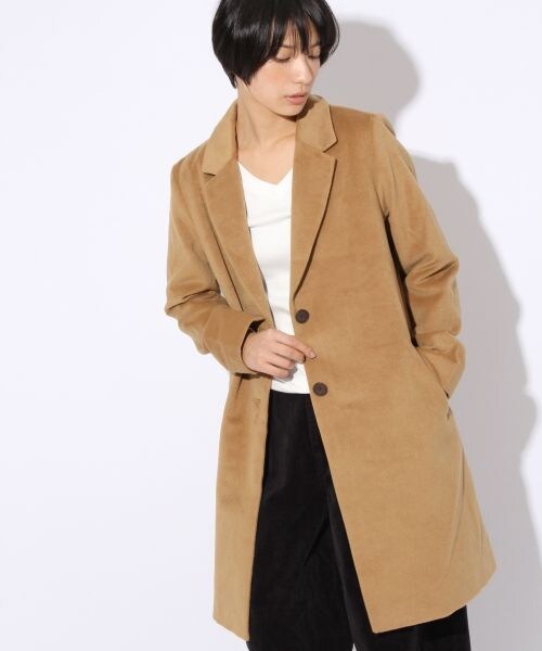 niko and...（ニコアンド）の「ビーバーチェスターコート（ジャケット/アウター・チャコール/キャメル/ネイビー）」の2枚目の写真