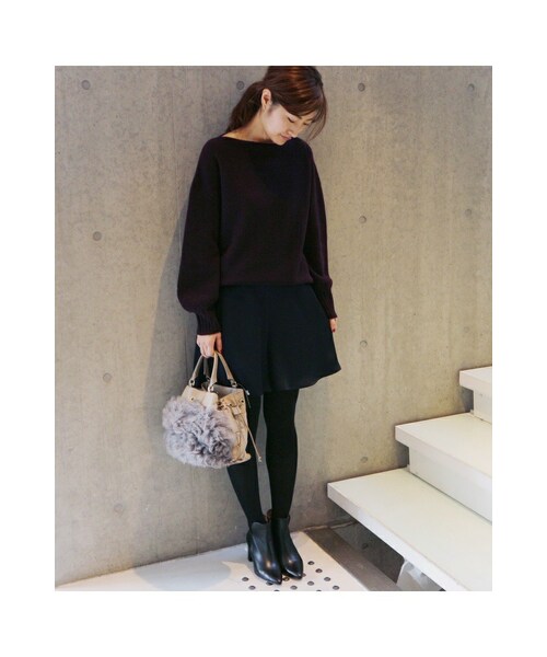 IENA（イエナ）の「TAサテンスリップキュロット◆（パンツ・ブラック/ネイビー/ピンク・34/36/38/40）」の7枚目の写真