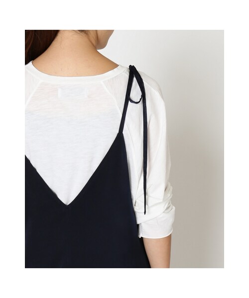 IENA（イエナ）の「《予約》リボンショルダーキャミソールワンピース◆（ワンピース/ドレス・ネイビー/サックスブルー/イエロー・36/38）」の10枚目の写真