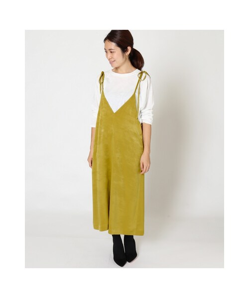 IENA（イエナ）の「《予約》リボンショルダーキャミソールワンピース◆（ワンピース/ドレス・ネイビー/サックスブルー/イエロー・36/38）」の19枚目の写真