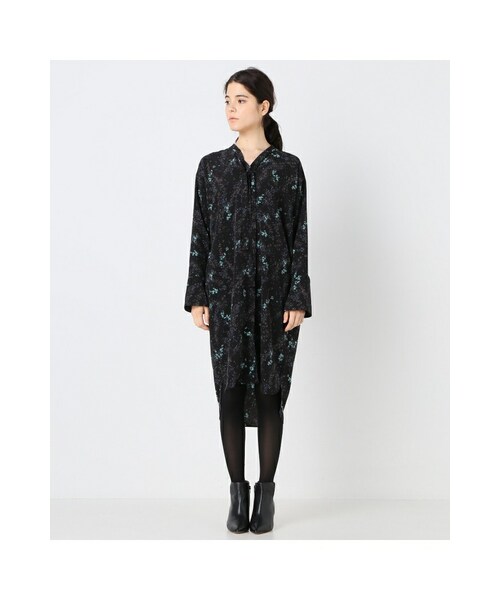 IENA(イエナ)の「LIBERTY デシン ワンピース◆(ワンピース/ドレス・ブラック/ホワイト A・36/38)」の7枚目の写真