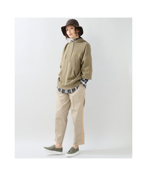 JOURNAL STANDARD（ジャーナルスタンダード）の「TWILL PANT HEM LEG（パンツ・ベージュ/カーキ・XS）」の3枚目の写真