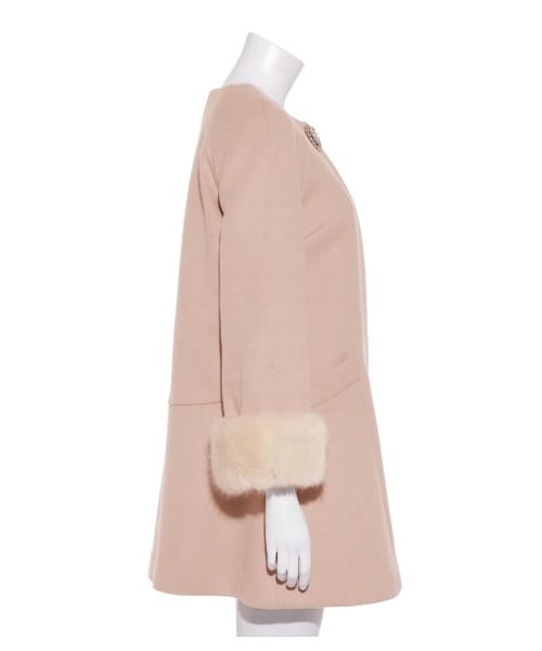 SNIDEL（スナイデル）の「ポイントビジューノーカラーコート（ウール  