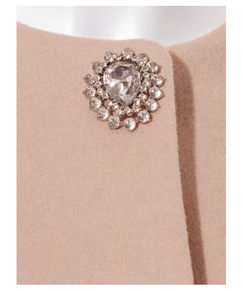 SNIDEL（スナイデル）の「ポイントビジューノーカラーコート（ウール