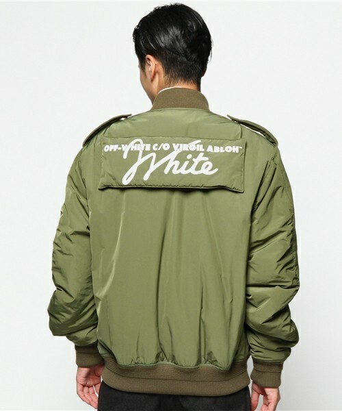 ブルゾン Off-White Nylon Bomber Jacket off white（オフホワイト）の「OFF WHITE 『NYLON BOMBER JACKET