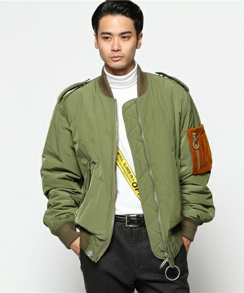 ブルゾン Off-White Nylon Bomber Jacket off white(オフホワイト)の「OFF WHITE 『NYLON BOMBER JACKET