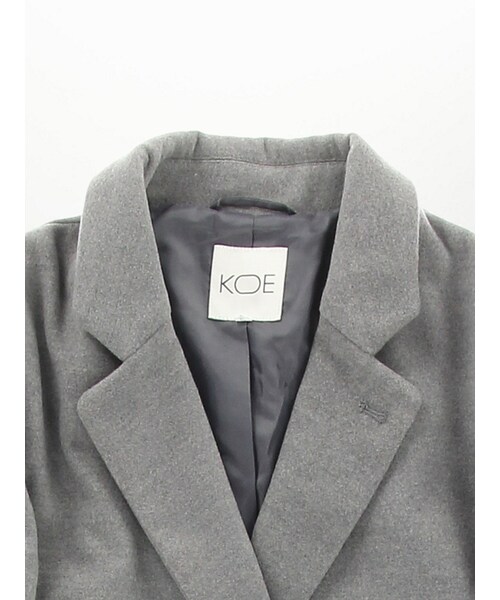 koe(コエ)の「ダブルチェスターコート(ジャケット/アウター・レディース・グレー/キャメル/カーキ/ネイビー・S/M/L)」の10枚目の写真