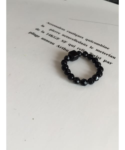 ブラックスピネル handmade jewelry Handmade（ハンドメイド）の「ブラックスピネルとブラック