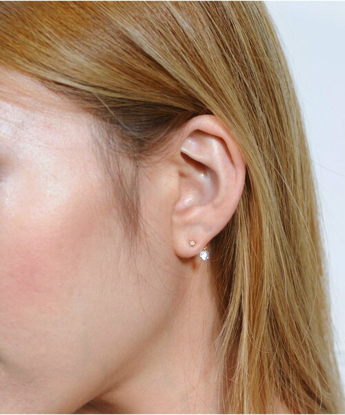 pinacoteca（ピナコテーカ）の「ピナコテーカ 688 ブリン ストーン キュービックジルコニア ピアスキャッチ 4ミリ（ピアス（両耳用）・レディース・ゴールド・Free）」の2枚目の写真