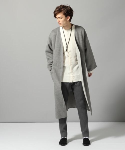 HARE Wフェイスノーカラーコート HARE（ハレ）の「Wフェイスノーカラーコート（）」 - WEAR