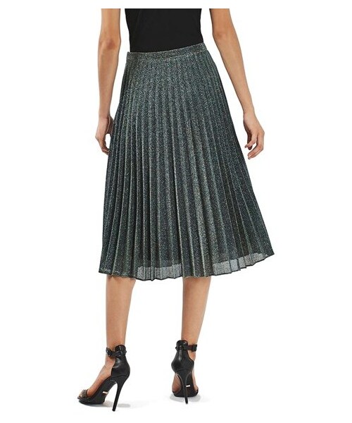 TOPSHOP（トップショップ）の「Topshop Glitter Pleated Midi Skirt（スカート・レディース・Green・Regular 10 US (fits like 10-12)/Regular 12 US (fits like 14)/Regular 2 US (fits like 0)/Regular 4 US (fits like 0-2)/Regular 6 US (fits like 2-4)/Regular 8 US (fits like 6-8)）」の3枚目の写真