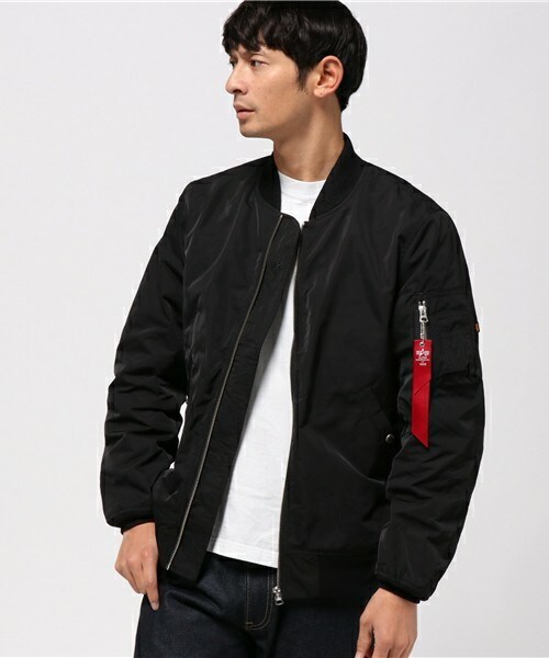 FREDY&GLOSTER(フレディアンドグロスター)の「ALPHA メモリーツイルMA-1(ミリタリージャケット・メンズ・ブラック/オリーブ・M/L)」の5枚目の写真