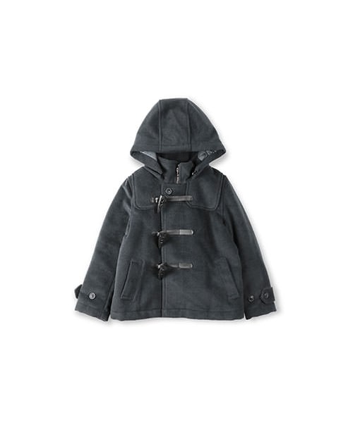 BRANSHES(ブランシェス)の「ショートダッフルコート(ダッフルコート・キッズ・ネイビーブルー/杢グレー・90~150)」の2枚目の写真