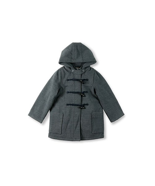 BRANSHES（ブランシェス）の「ロング丈ダッフルコート（ダッフルコート・キッズ・キャメル/チャコールグレー・90～150）」の2枚目の写真