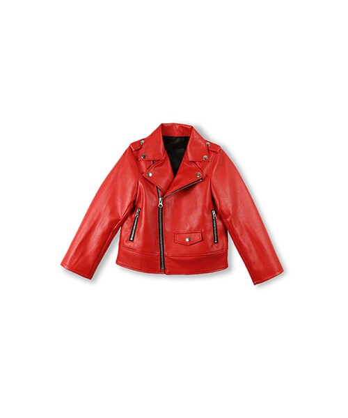 BRANSHES（ブランシェス）の「ライダースジャケット（ライダースジャケット・キッズ・レッド/ブラック・100～120/100～140）」の2枚目の写真