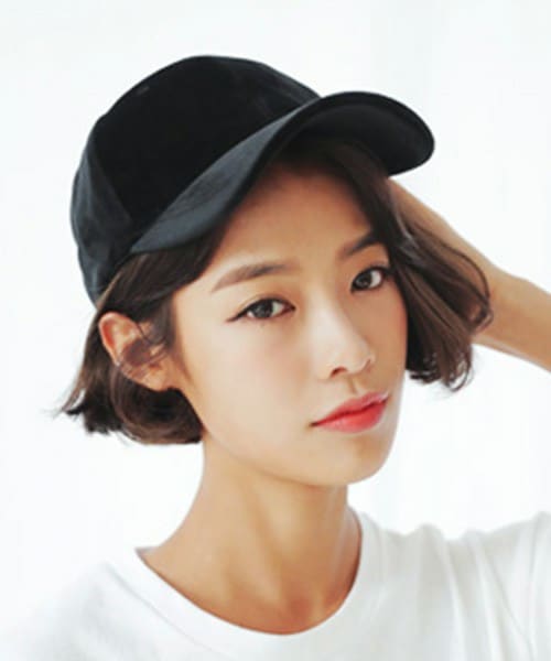 DHOLIC（ディーホリック）の「4COLORSべロアキャップ（キャップ・レディース・ピンク/ベージュ/ブラック/アイボリー・ONE）」の3枚目の写真