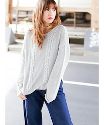 BACKS☆ニット BACKS（バックス）の「ピグメントニットTOPS（ニット/セーター