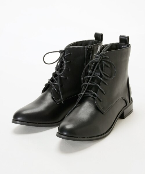 MAJESTIC LEGON(マジェスティックレゴン)の「【予約商品】レースアップショートブーツ(シューズ・レディース・D/ブラウン/ブラック・M/L)」の1枚目の写真