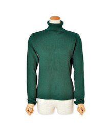 flower | rib high neck PO ～ﾘﾌﾞﾊｲﾈｯｸﾌﾟﾙｵｰﾊﾞｰ(Tシャツ/カットソー)