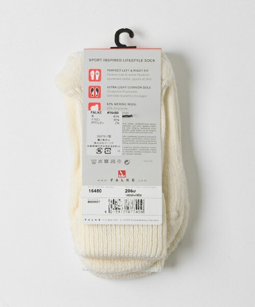 FALKE（ファルケ）の「FALKE WALKIE#16480（ソックス/靴下・レディース・オフホワイト/ブラック/ミックスグレー・M）」の4枚目の写真