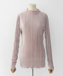 DHOLIC | ウェーブヘムタイトプリーツTシャツ(Tシャツ/カットソー)