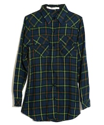 aimoha | Aラインチェックシャツチュニック(シャツ/ブラウス)