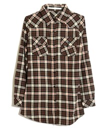 aimoha | Aラインチェックシャツチュニック(シャツ/ブラウス)