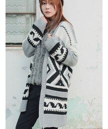 KORMARCH | 柄ニットコーディガン(カバーオール)