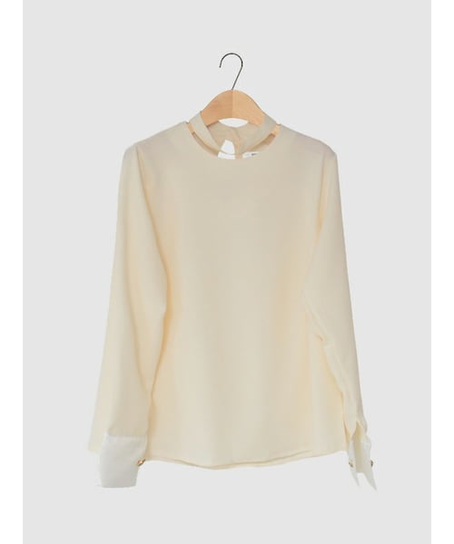 SINOWS（シノウズ）の「choker blouse（シャツ/ブラウス・レディース・black/white・one size (詳細サイズはサイトをご確認ください。)）」の2枚目の写真