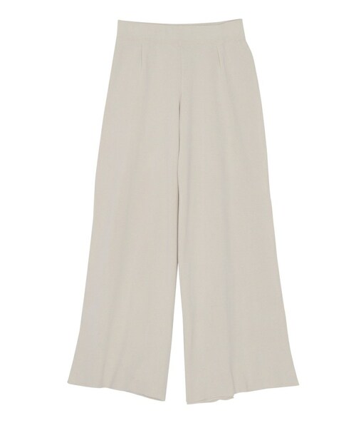 EVRIS(エヴリス)の「ミラノリブワイドパンツ(パンツ・レディース・ホワイト/ブラック/ブラウン・F)」の1枚目の写真