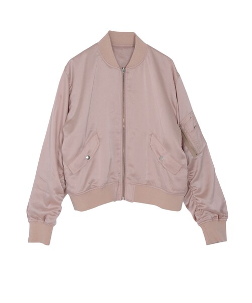 jouetie（ジュエティ）の「サテンリバーシブルMA-1（ジャケット/アウター・レディース・ブラック/ベビーピンク/ベージュ）」の3枚目の写真