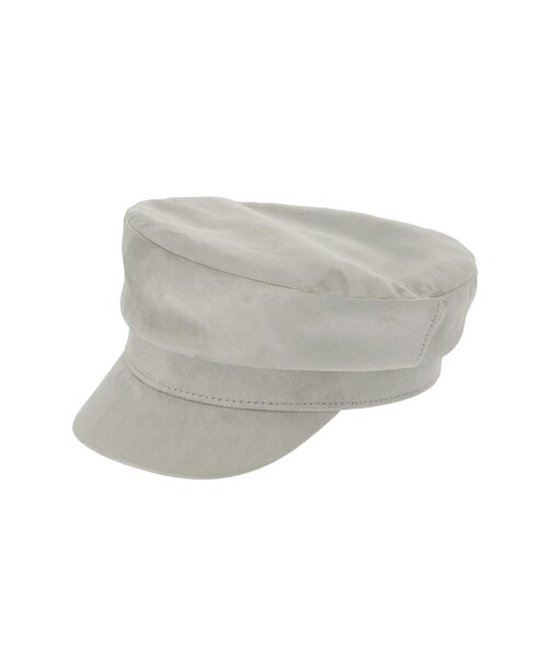 MERCURYDUO(マーキュリーデュオ)の「フェイクスエードSimpleキャスケット(帽子・レディース・ライトグレー/ブラック/キャメル・F)」の2枚目の写真