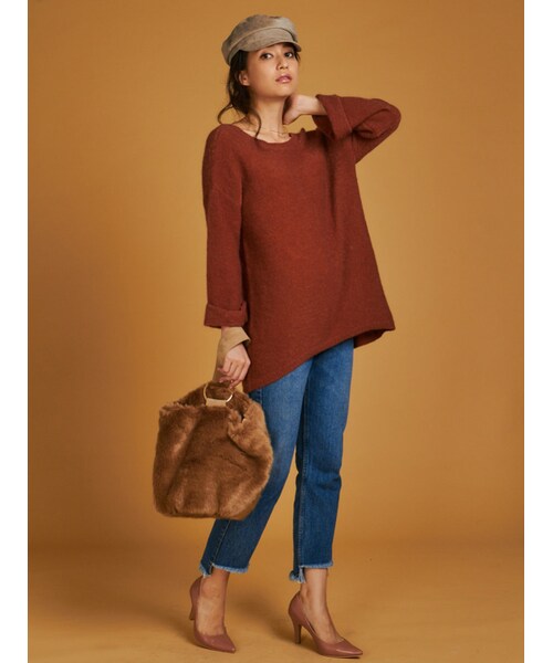 MERCURYDUO(マーキュリーデュオ)の「フェイクスエードSimpleキャスケット(帽子・レディース・ライトグレー/ブラック/キャメル・F)」の12枚目の写真