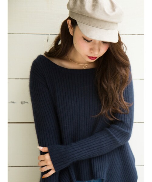 MERCURYDUO(マーキュリーデュオ)の「フェイクスエードSimpleキャスケット(帽子・レディース・ライトグレー/ブラック/キャメル・F)」の8枚目の写真