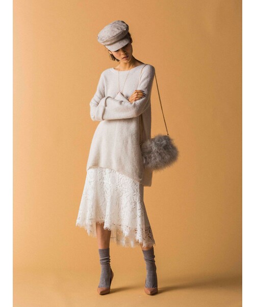 MERCURYDUO(マーキュリーデュオ)の「フェイクスエードSimpleキャスケット(帽子・レディース・ライトグレー/ブラック/キャメル・F)」の11枚目の写真