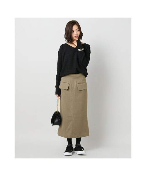 IENA（イエナ）の「メランジカルゼ タイトスカート◆（スカート・ベージュ/サックスブルー・34/36/38/40）」の20枚目の写真