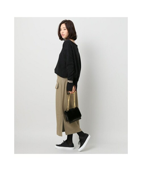 IENA（イエナ）の「メランジカルゼ タイトスカート◆（スカート・ベージュ/サックスブルー・34/36/38/40）」の4枚目の写真