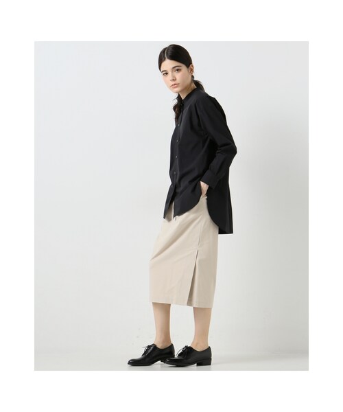 JOURNAL STANDARD(ジャーナルスタンダード)の「C/Rタックスカート(スカート・ブラック/ベージュ・36/38)」の8枚目の写真