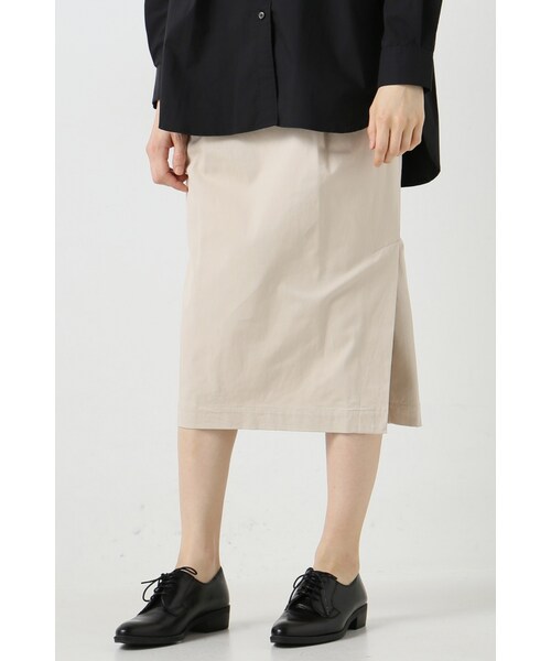 JOURNAL STANDARD(ジャーナルスタンダード)の「C/Rタックスカート(スカート・ブラック/ベージュ・36/38)」の2枚目の写真