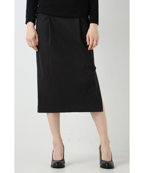 JOURNAL STANDARD(ジャーナルスタンダード)の「C/Rタックスカート(スカート・ブラック/ベージュ・36/38)」の1枚目の写真
