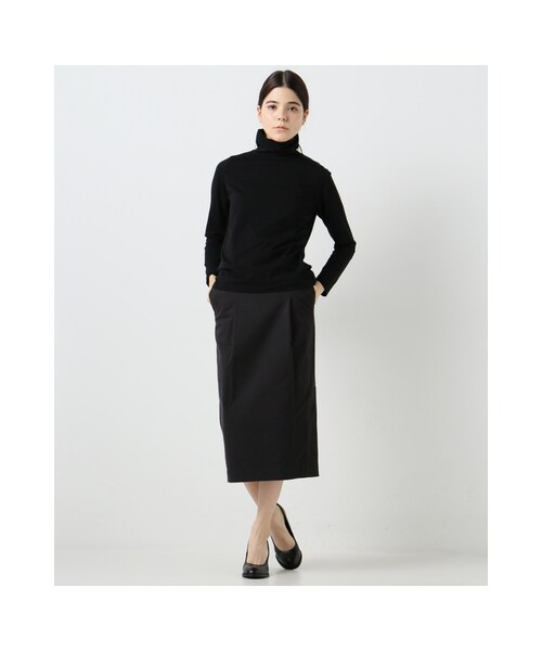 JOURNAL STANDARD(ジャーナルスタンダード)の「C/Rタックスカート(スカート・ブラック/ベージュ・36/38)」の3枚目の写真