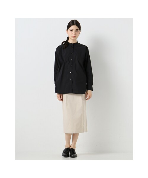 JOURNAL STANDARD(ジャーナルスタンダード)の「C/Rタックスカート(スカート・ブラック/ベージュ・36/38)」の9枚目の写真