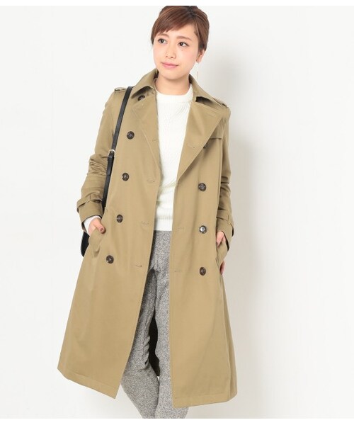 LE JUN（ルジュン）の「綿ツイルバイオライナー付トレンチコート（ジャケット/アウター・ベージュ/ネイビー・S/M/L）」の2枚目の写真