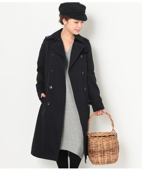 LE JUN（ルジュン）の「綿ツイルバイオライナー付トレンチコート（ジャケット/アウター・ベージュ/ネイビー・S/M/L）」の3枚目の写真