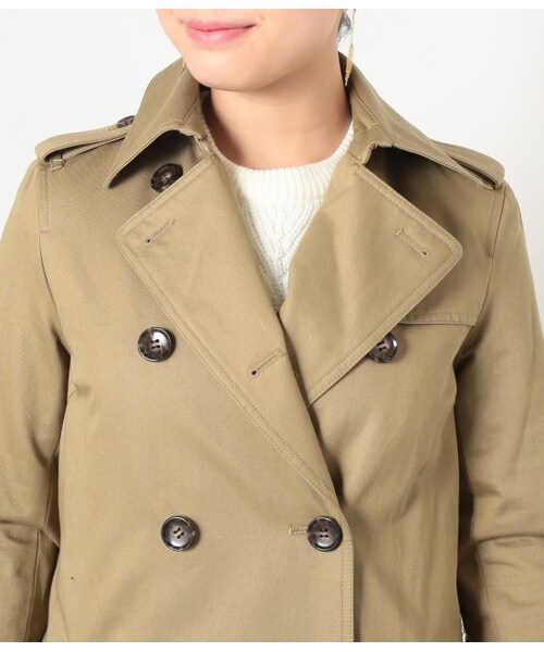LE JUN（ルジュン）の「綿ツイルバイオライナー付トレンチコート（ジャケット/アウター・ベージュ/ネイビー・S/M/L）」の6枚目の写真
