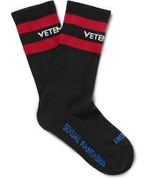 VETEMENTS | Vetements Striped Stretch Cotton-Blend Socks(ソックス/靴下)